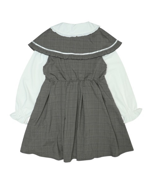 PINKHUNT（ピンクハント）の「PINKHUNT ピンクハント ケープ付き ワンピース 0062K（ワンピース・キッズ・ブラック/アッシュグレー・120cm/130cm/140cm/150cm/160cm）」の5枚目の写真