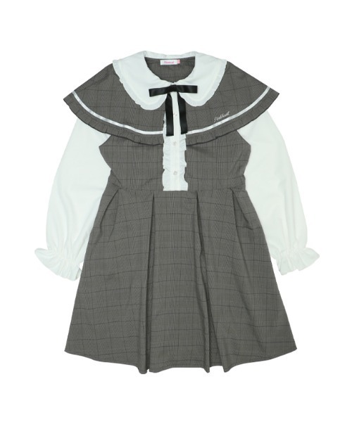 PINKHUNT（ピンクハント）の「PINKHUNT ピンクハント ケープ付き ワンピース 0062K（ワンピース・キッズ・ブラック/アッシュグレー・120cm/130cm/140cm/150cm/160cm）」の6枚目の写真