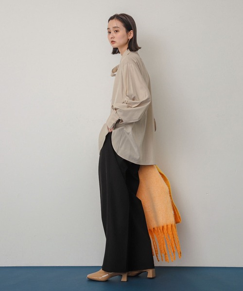 SENSE OF PLACE by URBAN RESEARCH（センスオブプレイスバイアーバンリサーチ）の「『一部WEB限定カラー』パネルボーダーストール（マフラー・レディース・レッド系その他/オレンジ/イエロー/グリーン系その他・ONE）」の15枚目の写真