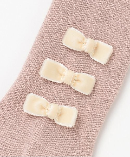 petit main（プティマイン）の「BABYメニーリボンタイツ（タイツ/ストッキング・キッズ・アイボリー/ライトピンク/チャコール/モカ・70cm/80ｃｍ）」の6枚目の写真