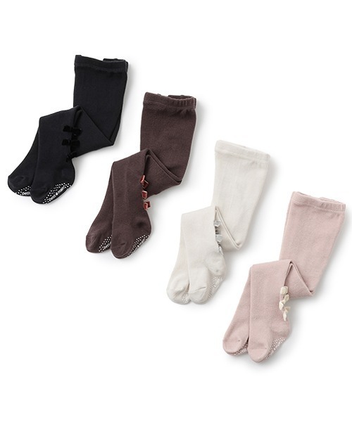 petit main（プティマイン）の「BABYメニーリボンタイツ（タイツ/ストッキング・キッズ・アイボリー/ライトピンク/チャコール/モカ・70cm/80ｃｍ）」の14枚目の写真