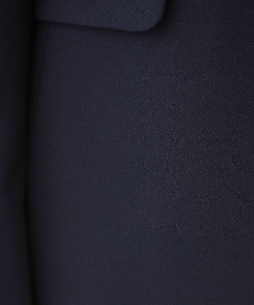 SHOO・LA・RUE(シューラルー)の「【洗える/S-3L/セットアップ可】セレモニーや通勤に カットジョーゼット Vネックジャケット(ノーカラージャケット・レディース・ブラック/ネイビー/ナチュラル・05/04/03/02/01)」の15枚目の写真
