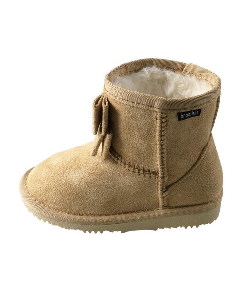 BRANSHES（ブランシェス）の「スエードリボンブーツ（ブーツ・キッズ・ベージュ/ピンク・17.0cm/15.0cm/16.0cm/19.0cm/18.0cm）」の5枚目の写真