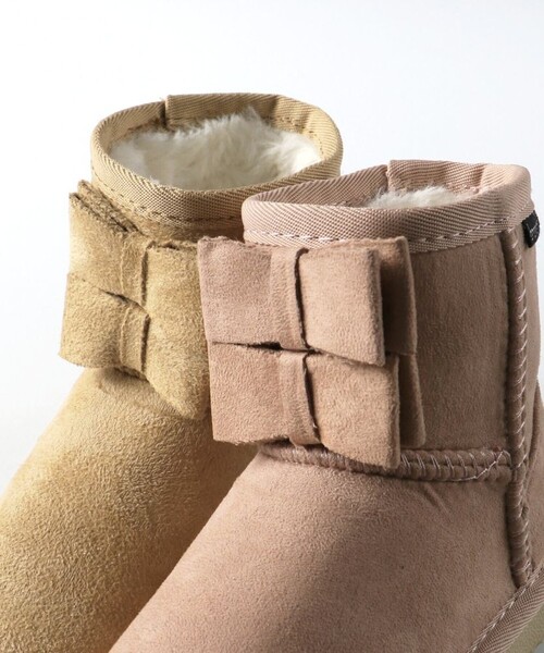 BRANSHES（ブランシェス）の「スエードリボンブーツ（ブーツ・キッズ・ベージュ/ピンク・17.0cm/15.0cm/16.0cm/19.0cm/18.0cm）」の9枚目の写真