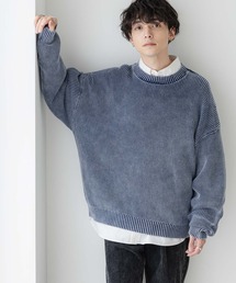RAGEBLUE | 袖ボリュームピグメント/クルーネックアゼニット(ニット/セーター)