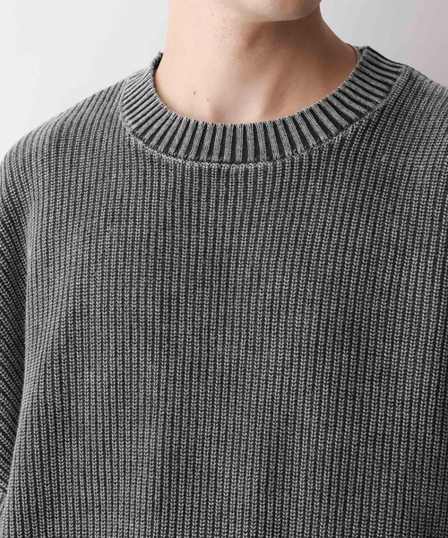 RAGEBLUE（レイジブルー）の「袖ボリュームピグメント/クルーネックアゼニット（ニット/セーター・メンズ・グレー/ピンク/ブルー・MEDIUM/LARGE）」の22枚目の写真