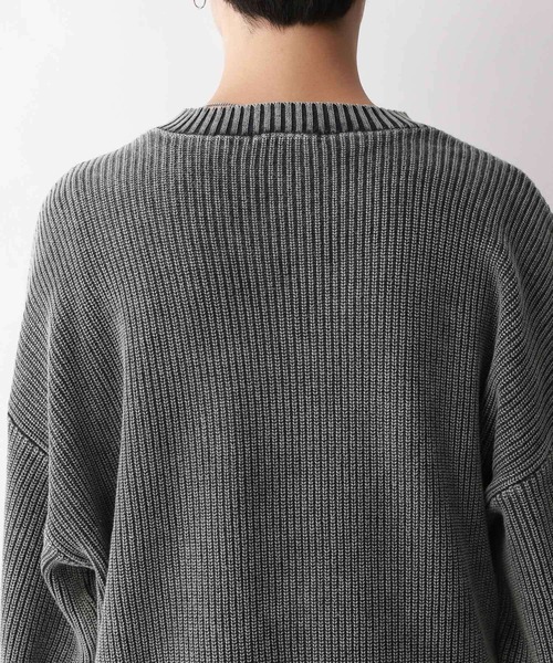 RAGEBLUE（レイジブルー）の「袖ボリュームピグメント/クルーネックアゼニット（ニット/セーター・メンズ・グレー/ピンク/ブルー・MEDIUM/LARGE）」の19枚目の写真