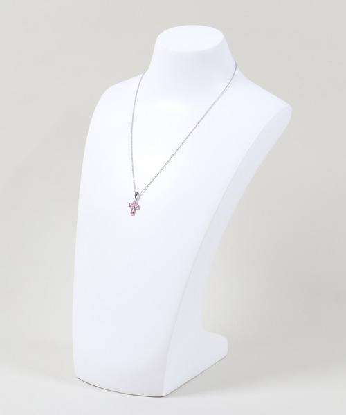 SPINNS（スピンズ）の「ミニクロス ラインストーン細ネックレス（ネックレス・レディース・ピンク/ブラック/シルバー・ONESIZE）」の6枚目の写真