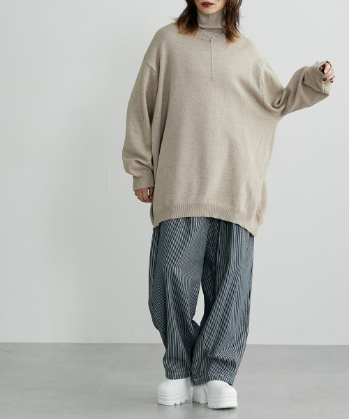 ヘビーカラーニッチデザイン✨ゆったり　タートルネックニット タートルネックニット 通販【ニッセン】