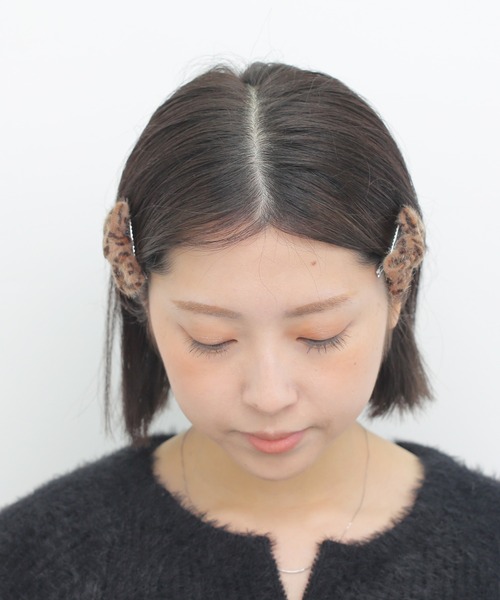 Peony（ピオニー）の「Peoney/2Set レオパードリボンヘアピン（ヘアピン・レディース・ベージュ/ブラック/ブラウン・FREE）」の9枚目の写真