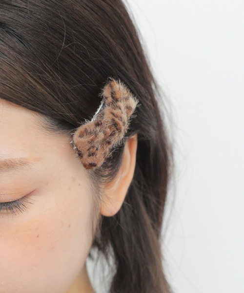 Peony（ピオニー）の「Peoney/2Set レオパードリボンヘアピン（ヘアピン・レディース・ベージュ/ブラック/ブラウン・FREE）」の11枚目の写真