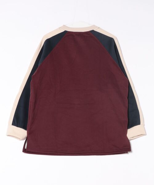 aimoha（アイモハ）の「ラグランスリーブスウェット（スウェット・レディース・ホワイト/ワインレッド・FREE）」の3枚目の写真