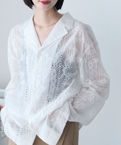 【即発送】美品　sacai サカイ　カットソー　レース　カットワーク　リネン カットワークカットトップ / GRACE CONTINENTAL | GRACE