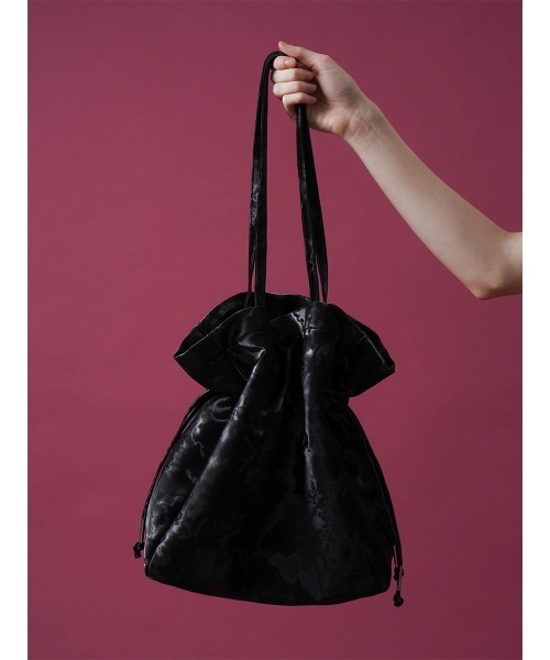 バッグ :ETHR OF DRAWSTRING TOTE BAG バッグ :ETHR OF DRAWSTRING TOTE BAG Leather Tote Bag With