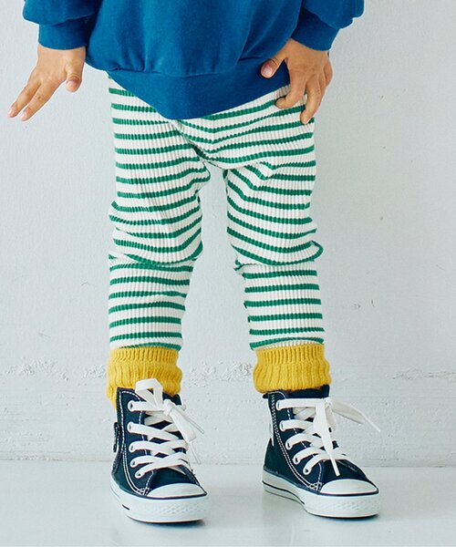 p.premier(ピードットプルミエ)の「ヘビロテしたくなるストレッチリブレギンス(その他パンツ・キッズ・チャコール/イエロー/ブルー/グレー/カーキ/ピンク/グリーン・70/80/90/100/110/120)」の4枚目の写真