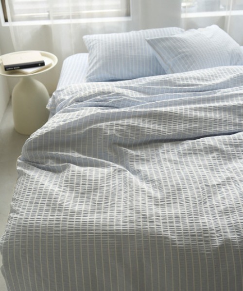 ジェラートピケ】sleep ストライプ柄サッカー3点セット ダブル gelato