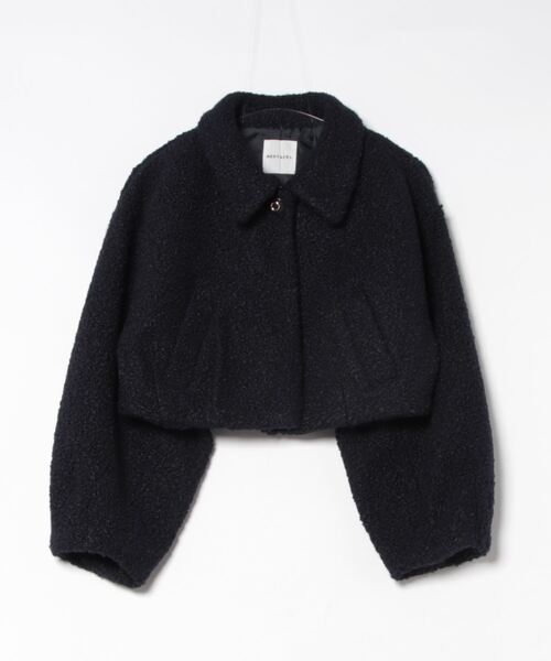 REDYAZEL（レディアゼル）の「【セットアップ可能】ブークレショートコート（ステンカラーコート・レディース・オフホワイト/ベージュ/ネイビー・FREE）」の22枚目の写真