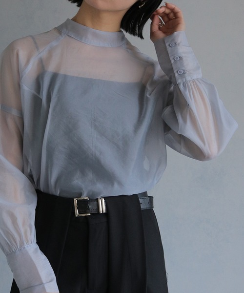 cheriella（シェリエラ）の「【cheriella】オーガンジーボリュームスリーブブラウス ORGANZA VOLUME SLEEVE BLOUSE（シャツ/ブラウス・レディース・アイボリー/グレー/ブラック・M）」の20枚目の写真