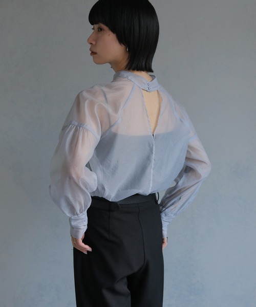 cheriella（シェリエラ）の「【cheriella】オーガンジーボリュームスリーブブラウス ORGANZA VOLUME SLEEVE BLOUSE（シャツ/ブラウス・レディース・アイボリー/グレー/ブラック・M）」の18枚目の写真