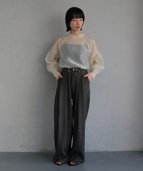 cheriella（シェリエラ）の「【cheriella】オーガンジーボリュームスリーブブラウス ORGANZA VOLUME SLEEVE BLOUSE（シャツ/ブラウス・レディース・アイボリー/グレー/ブラック・M）」の11枚目の写真