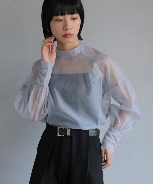 cheriella（シェリエラ）の「【cheriella】オーガンジーボリュームスリーブブラウス ORGANZA VOLUME SLEEVE BLOUSE（シャツ/ブラウス・レディース・アイボリー/グレー/ブラック・M）」の15枚目の写真