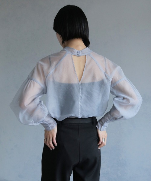 cheriella（シェリエラ）の「【cheriella】オーガンジーボリュームスリーブブラウス ORGANZA VOLUME SLEEVE BLOUSE（シャツ/ブラウス・レディース・アイボリー/グレー/ブラック・M）」の19枚目の写真
