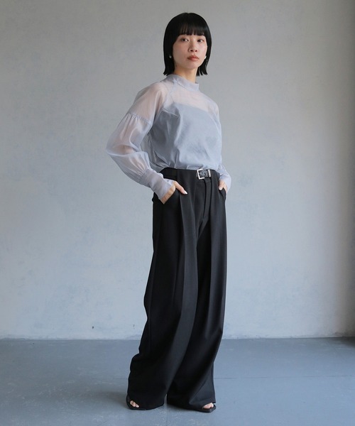 cheriella（シェリエラ）の「【cheriella】オーガンジーボリュームスリーブブラウス ORGANZA VOLUME SLEEVE BLOUSE（シャツ/ブラウス・レディース・アイボリー/グレー/ブラック・M）」の21枚目の写真