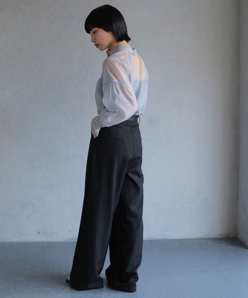 cheriella（シェリエラ）の「【cheriella】オーガンジーボリュームスリーブブラウス ORGANZA VOLUME SLEEVE BLOUSE（シャツ/ブラウス・レディース・アイボリー/グレー/ブラック・M）」の22枚目の写真