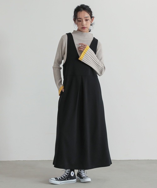 n'OrLABEL(ノアールレーベル)の「『配色セミフレアスリーブニット』(ニット/セーター・レディース・グレイッシュベージュ/ホワイト/ブルー/ブラック・L~LL/S~M/3L)」の7枚目の写真