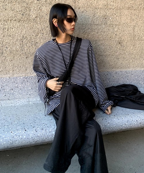 LONSLAN】サイドダーツ ボリュームイージーパンツ CHLONW25s008