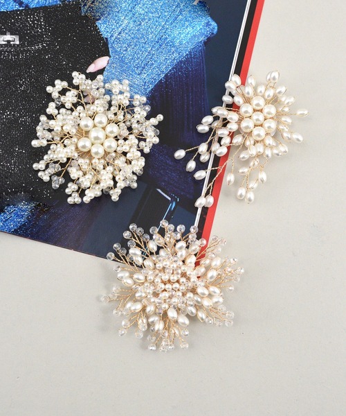 styiro（スタイロ）の「パールボリュームフラワーブローチ（ブローチ/コサージュ・レディース・ホワイト系その他2/ホワイト系その他・FREE）」の9枚目の写真