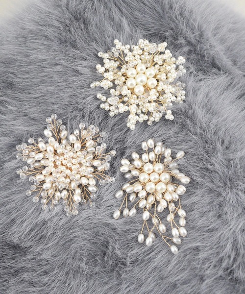 styiro（スタイロ）の「パールボリュームフラワーブローチ（ブローチ/コサージュ・レディース・ホワイト系その他2/ホワイト系その他・FREE）」の10枚目の写真