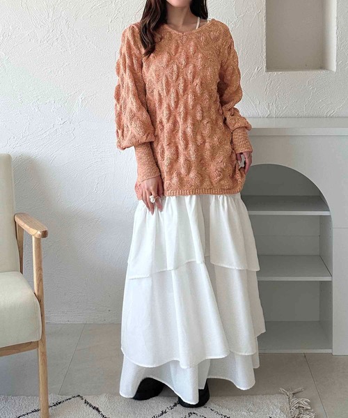 セール】【apres jour clair】ポコポコシアーニット【ZOZOTOWN限定