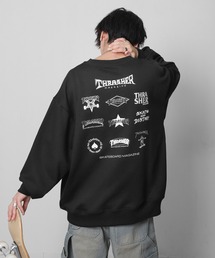 【THRASHER】 ロゴ刺繍 裏毛 クルー スウェット トレーナー / 長袖