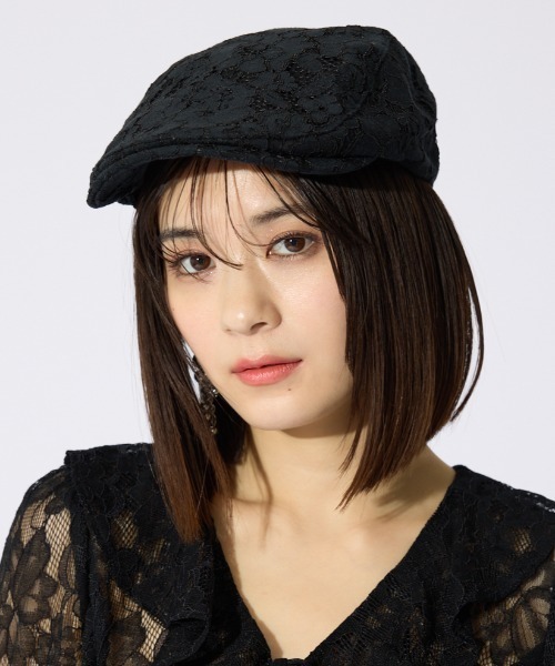 rienda(リエンダ)の「レディーハンチング(ハンチング/ベレー帽・レディース・ブラック/マルチ・FREE)」の2枚目の写真