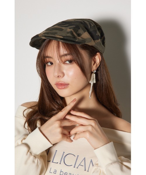 rienda(リエンダ)の「レディーハンチング(ハンチング/ベレー帽・レディース・ブラック/マルチ・FREE)」の10枚目の写真