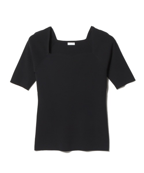 COLUMN（コラム）の「COLUMN / スクエアデコルテニット（ニット/セーター・レディース・オフホワイト/ブラック/ライトベージュ・FREE）」の3枚目の写真