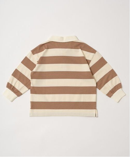 b・ROOM（ビールーム）の「ビッグシルエットラガーシャツ（Tシャツ/カットソー・キッズ・ブラック/モカ/モスグリーン・110cm/100cm/120cm/130cm/140cm/150cm）」の6枚目の写真