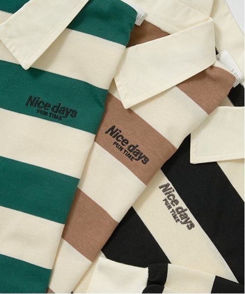 b・ROOM（ビールーム）の「ビッグシルエットラガーシャツ（Tシャツ/カットソー・キッズ・ブラック/モカ/モスグリーン・110cm/100cm/120cm/130cm/140cm/150cm）」の7枚目の写真