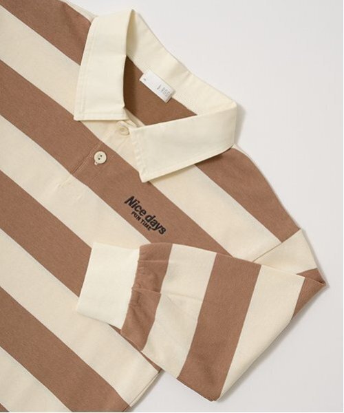 b・ROOM（ビールーム）の「ビッグシルエットラガーシャツ（Tシャツ/カットソー・キッズ・ブラック/モカ/モスグリーン・110cm/100cm/120cm/130cm/140cm/150cm）」の8枚目の写真