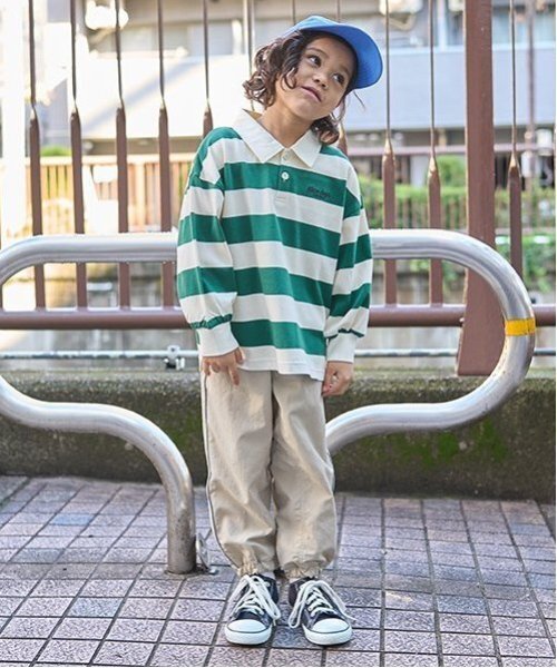 b・ROOM（ビールーム）の「ビッグシルエットラガーシャツ（Tシャツ/カットソー・キッズ・ブラック/モカ/モスグリーン・110cm/100cm/120cm/130cm/140cm/150cm）」の13枚目の写真