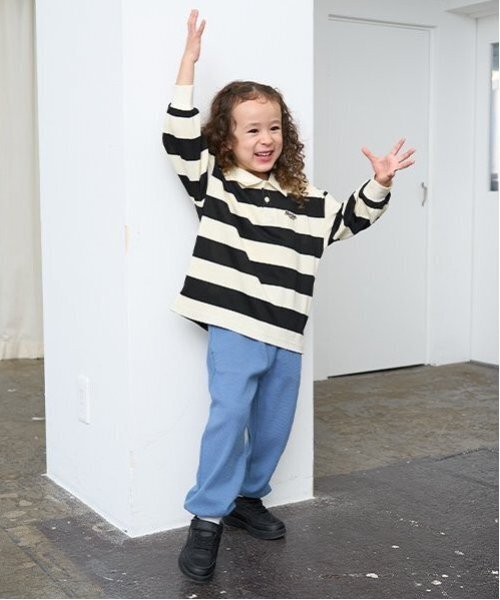 b・ROOM（ビールーム）の「ビッグシルエットラガーシャツ（Tシャツ/カットソー・キッズ・ブラック/モカ/モスグリーン・110cm/100cm/120cm/130cm/140cm/150cm）」の15枚目の写真