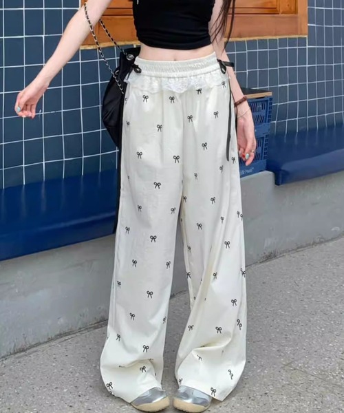 sevens（セブンズ）の「【sevens】PT リボンウエストフリルパンツ（その他パンツ・レディース・ブラック/ベージュ・FREE）」の5枚目の写真