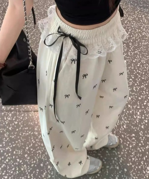 sevens（セブンズ）の「【sevens】PT リボンウエストフリルパンツ（その他パンツ・レディース・ブラック/ベージュ・FREE）」の10枚目の写真