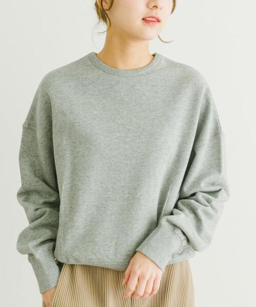 ITEMS URBANRESEARCH（アイテムズ アーバンリサーチ）の「クルーネックドルマンスウェット（スウェット・レディース・グレー系その他/ダークブラウン/オフホワイト・FREE）」の4枚目の写真