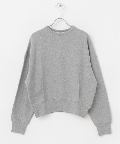 ITEMS URBANRESEARCH（アイテムズ アーバンリサーチ）の「クルーネックドルマンスウェット（スウェット・レディース・グレー系その他/ダークブラウン/オフホワイト・FREE）」の8枚目の写真