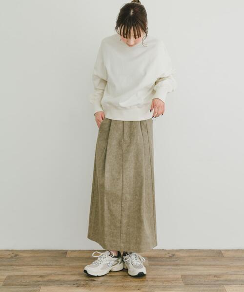 ITEMS URBANRESEARCH（アイテムズ アーバンリサーチ）の「クルーネックドルマンスウェット（スウェット・レディース・グレー系その他/ダークブラウン/オフホワイト・FREE）」の12枚目の写真