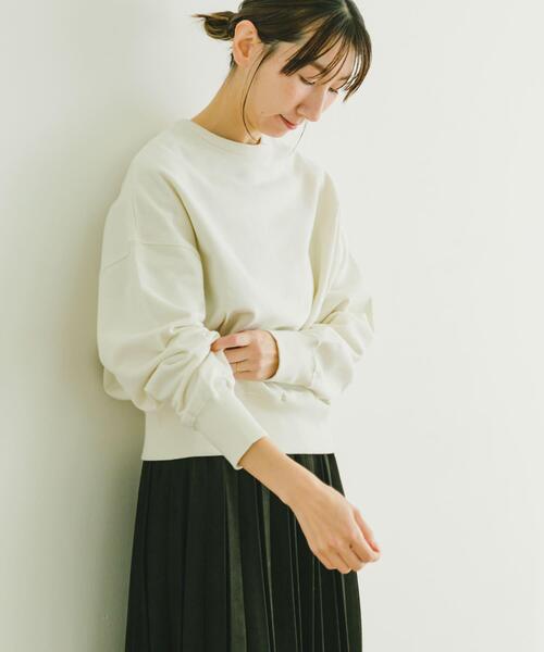 ITEMS URBANRESEARCH（アイテムズ アーバンリサーチ）の「クルーネックドルマンスウェット（スウェット・レディース・グレー系その他/ダークブラウン/オフホワイト・FREE）」の14枚目の写真