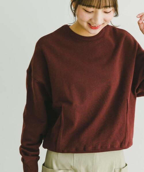 ITEMS URBANRESEARCH（アイテムズ アーバンリサーチ）の「クルーネックドルマンスウェット（スウェット・レディース・グレー系その他/ダークブラウン/オフホワイト・FREE）」の19枚目の写真