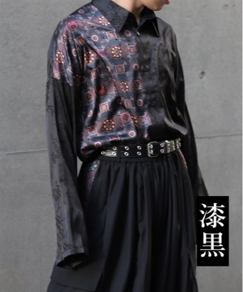 REZEN（リゼン）の「陰陽師×曼荼羅２ＷＡＹシャツ（シャツ/ブラウス・メンズ・ブラック/アイボリー/ローズ/レッドパープル・MEDIUM/LARGE）」の2枚目の写真